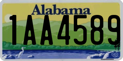 AL license plate 1AA4589