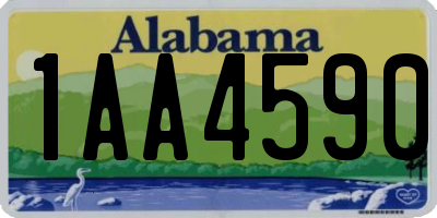 AL license plate 1AA4590