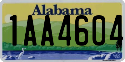 AL license plate 1AA4604