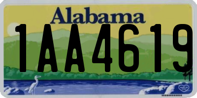 AL license plate 1AA4619
