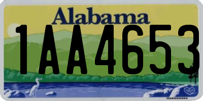 AL license plate 1AA4653