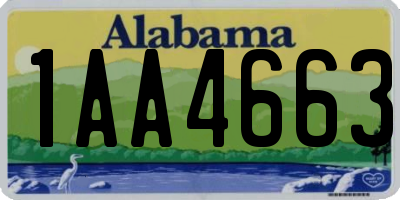 AL license plate 1AA4663