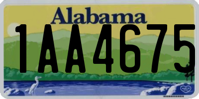 AL license plate 1AA4675