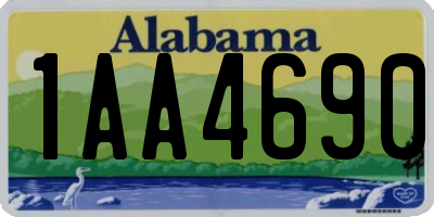 AL license plate 1AA4690