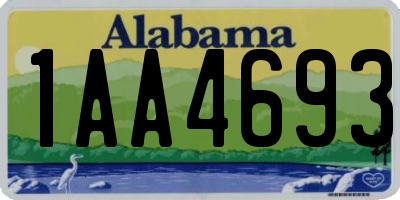 AL license plate 1AA4693
