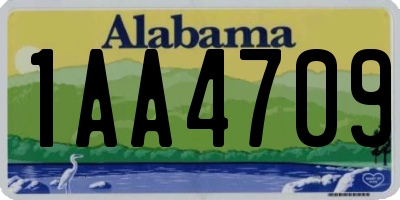 AL license plate 1AA4709