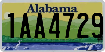 AL license plate 1AA4729