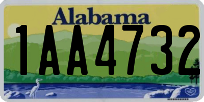 AL license plate 1AA4732