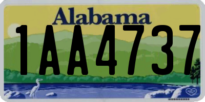 AL license plate 1AA4737