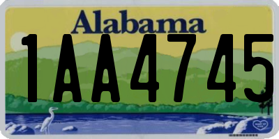 AL license plate 1AA4745