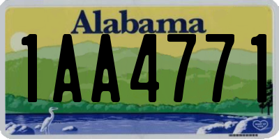 AL license plate 1AA4771