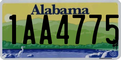 AL license plate 1AA4775