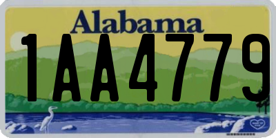 AL license plate 1AA4779