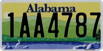 AL license plate 1AA4787