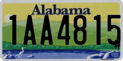 AL license plate 1AA4815