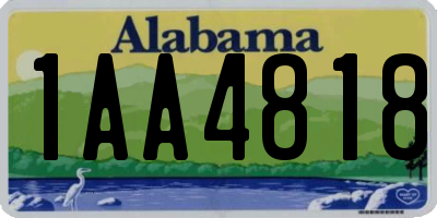 AL license plate 1AA4818