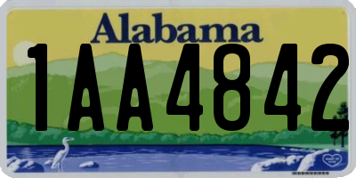 AL license plate 1AA4842