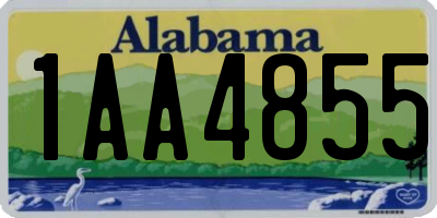 AL license plate 1AA4855