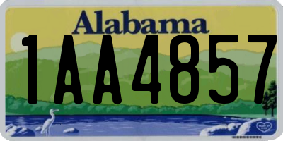 AL license plate 1AA4857
