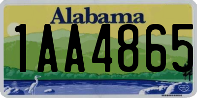 AL license plate 1AA4865