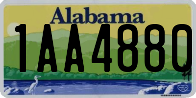AL license plate 1AA4880