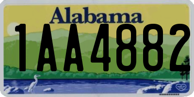 AL license plate 1AA4882
