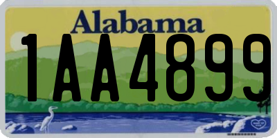 AL license plate 1AA4899