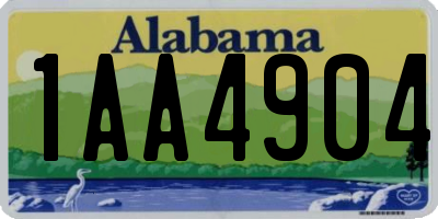 AL license plate 1AA4904