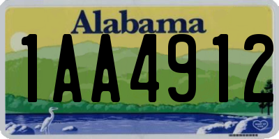 AL license plate 1AA4912