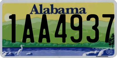 AL license plate 1AA4937