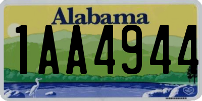 AL license plate 1AA4944