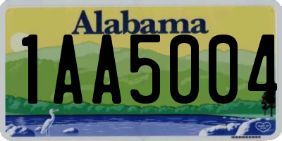 AL license plate 1AA5004
