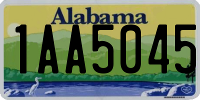 AL license plate 1AA5045