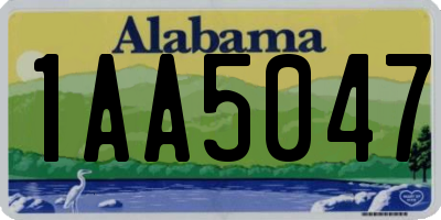 AL license plate 1AA5047