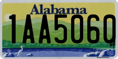 AL license plate 1AA5060
