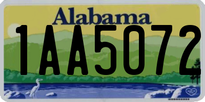 AL license plate 1AA5072