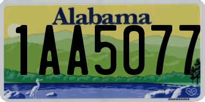 AL license plate 1AA5077
