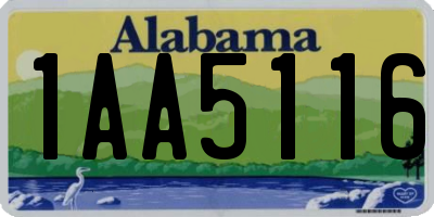 AL license plate 1AA5116