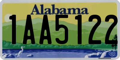 AL license plate 1AA5122
