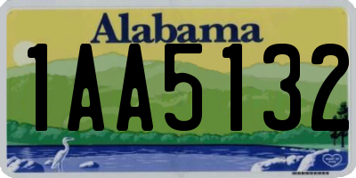 AL license plate 1AA5132