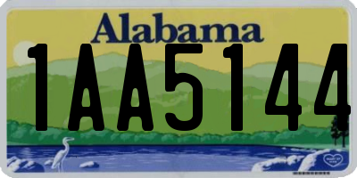 AL license plate 1AA5144