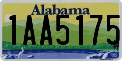 AL license plate 1AA5175