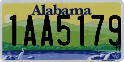 AL license plate 1AA5179