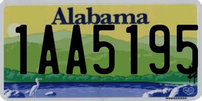 AL license plate 1AA5195