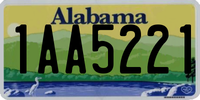 AL license plate 1AA5221
