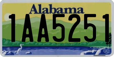 AL license plate 1AA5251