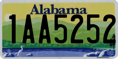 AL license plate 1AA5252