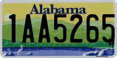 AL license plate 1AA5265