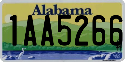AL license plate 1AA5266