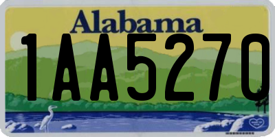AL license plate 1AA5270